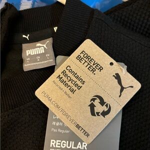 NEW Puma Textured Black Sleeveless Leisure Jumpsuit